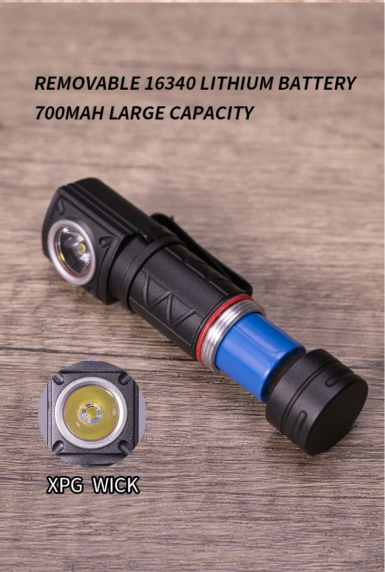 Xpg Multi-Function L-Shaped Corner Head Lamp Holder Portable Flexible Dual-Use Small Bright High Camping Torch Flashlight