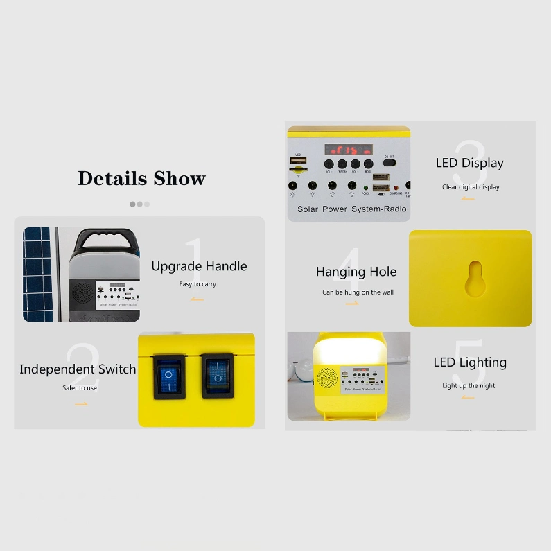 New Camping Home Emergency Outdoor Bluetooth Audio Solar Small System Solar Power Station Solar Lights