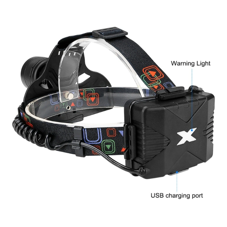 Outdoor Camping Head Torch Lamp P50 Powerful Zoomable Aluminum Headlamp Rechargeable Waterproof 800 Lumen Head Torch Light Hunting Flashing LED Headlight