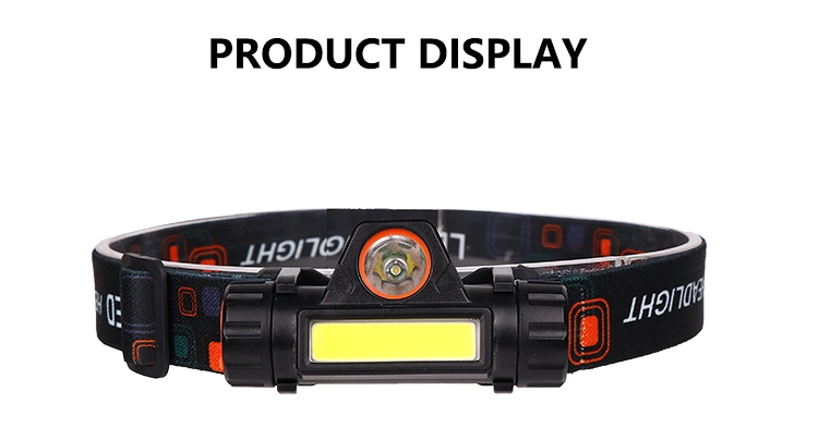 Sensor Q5 Headlamp Head Lamp Headlight Waterproof 2500lm COB LED Built in USB Rechargeable 18650 Battery Headlamp