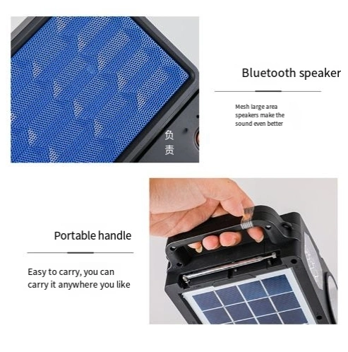 Solar Bluetooth Music Portable Light Multi Functional Home Emergency Light Charging Portable Camping Light