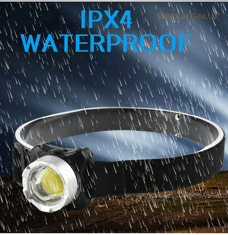 Brightlux New Style High Power Waterproof Portable USB Rechargeable Camping COB LED Headlamp