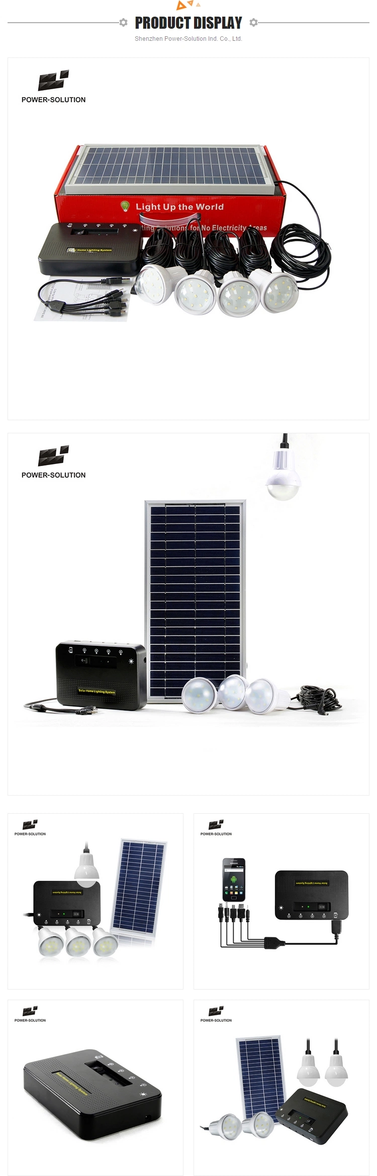 4W DC 4 Light System Complete Set Solar Home Energy Panel Kits Lighting System Battery Power Mini Camping Portable Station