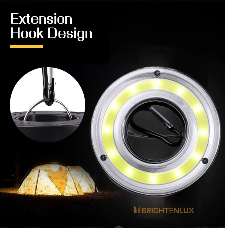 Brightenlux Powered Flexible 3 Mode Light Hanging Battery Tent Telescopic Camping Lights Outdoor with Hook