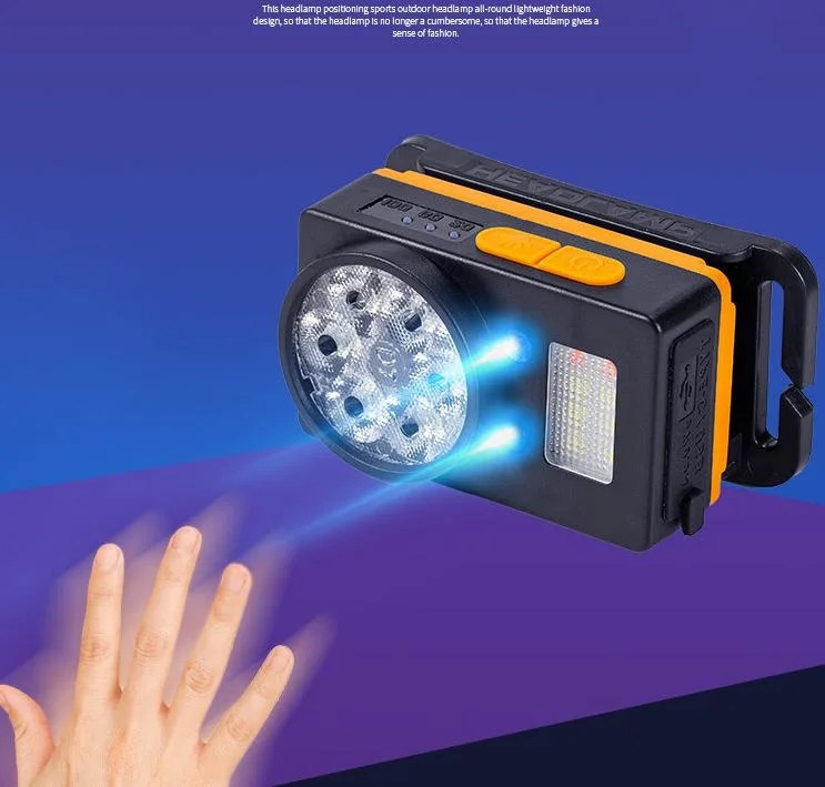 LED Waterproof Working Camping Mini IR Sensor Powerful Rechargeable Headlamp with Magnet &amp; Hook