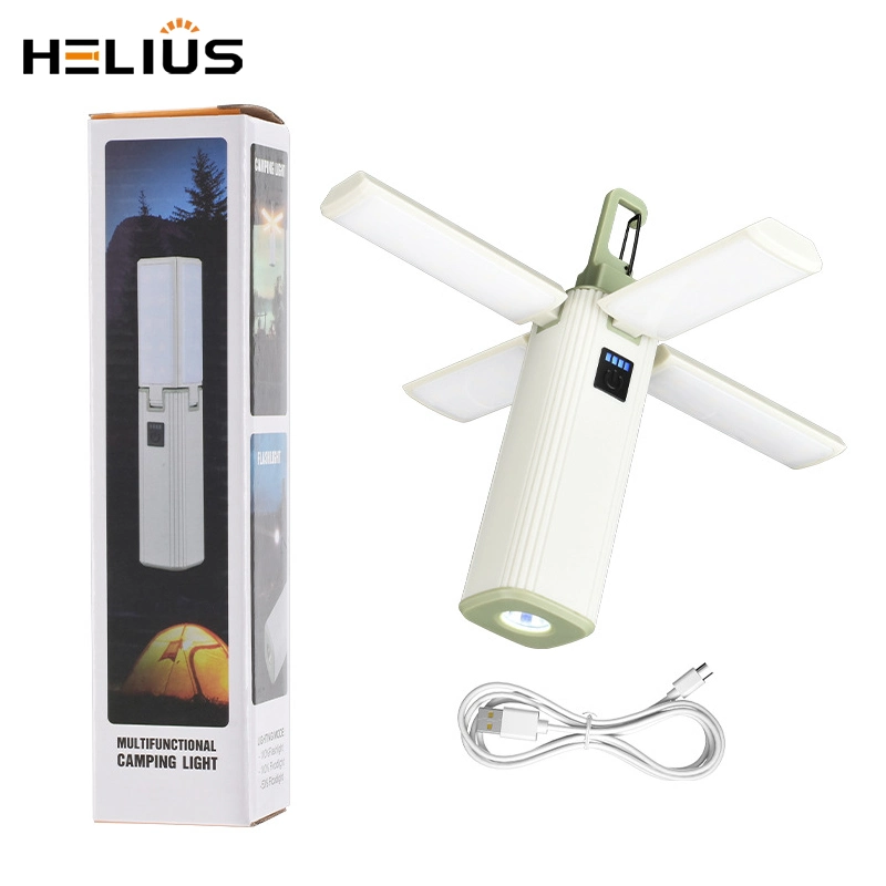 Collapsible Tent Lamp Flashlight Bulb Type-C Rechargeable Power Bank Hook LED Camping Light