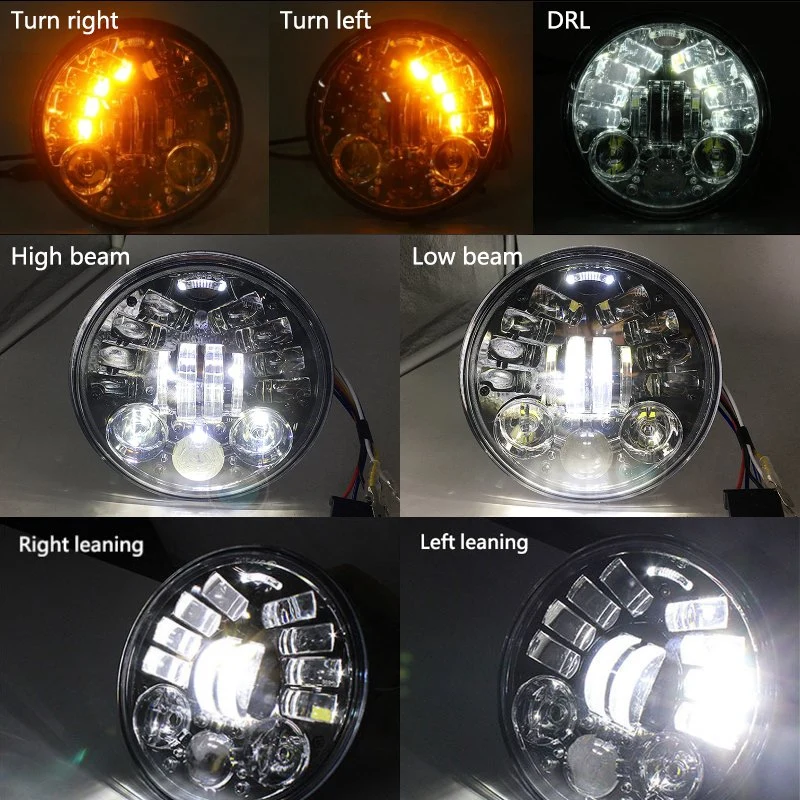 12V/24V LED High/Low Light Truck Strong Illuminating Headlight Poles Protected LED Light off-Road Vehicle Fog Light