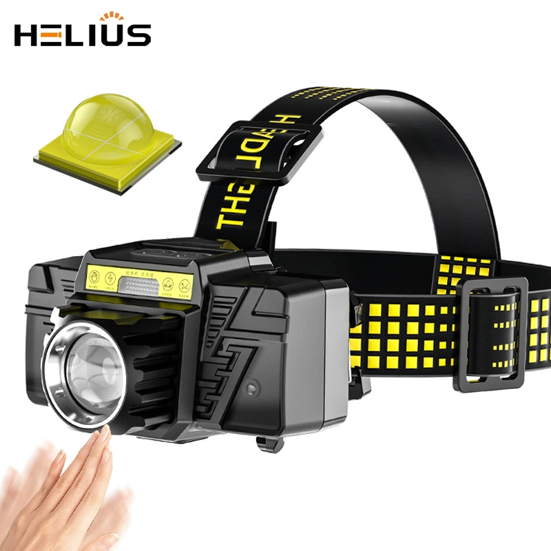 Helius New Xhp50 Camera Type Headlamp 800lm Red Light Wave Sensing Type-C Telescopic Zoom LED Headlight