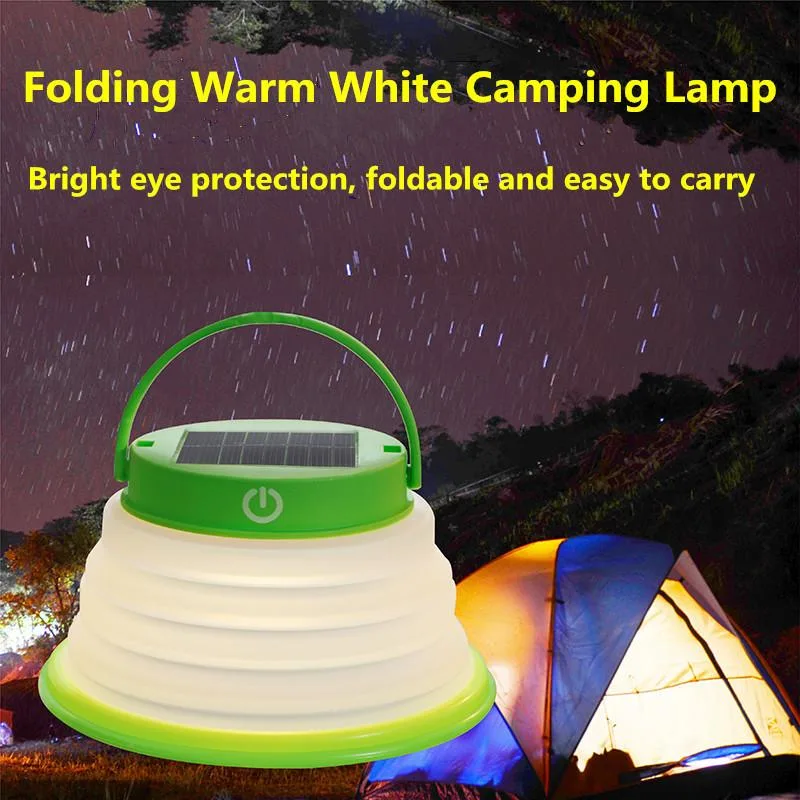 Waterproof Portable USB Mini Collapsible Solar LED Camping Lights