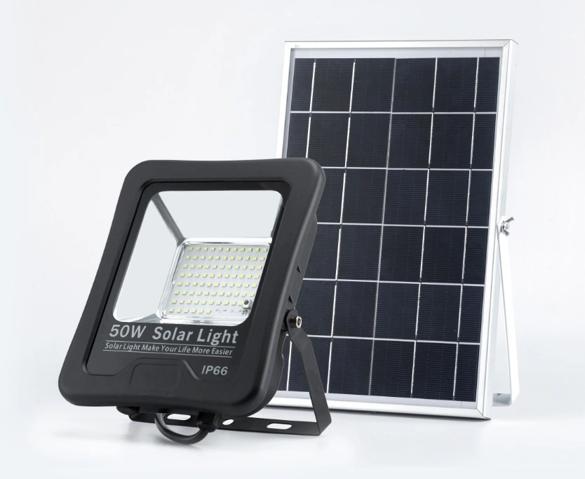 Distributor 100W High Brightness Energy Saving Aluminium Garden Solar Lamp IP65 Camping LED Floodlight