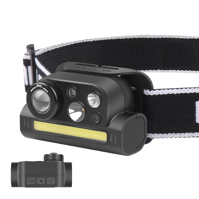 Mini Sensor LED Headlamp USB Rechargeable Camping Head Lamp