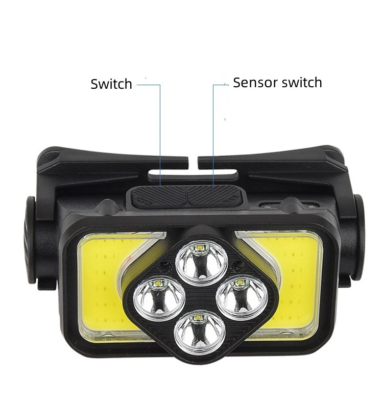 LED Headlamp Outdoor Portable Rechargeable Induction Headlamp Waterproof