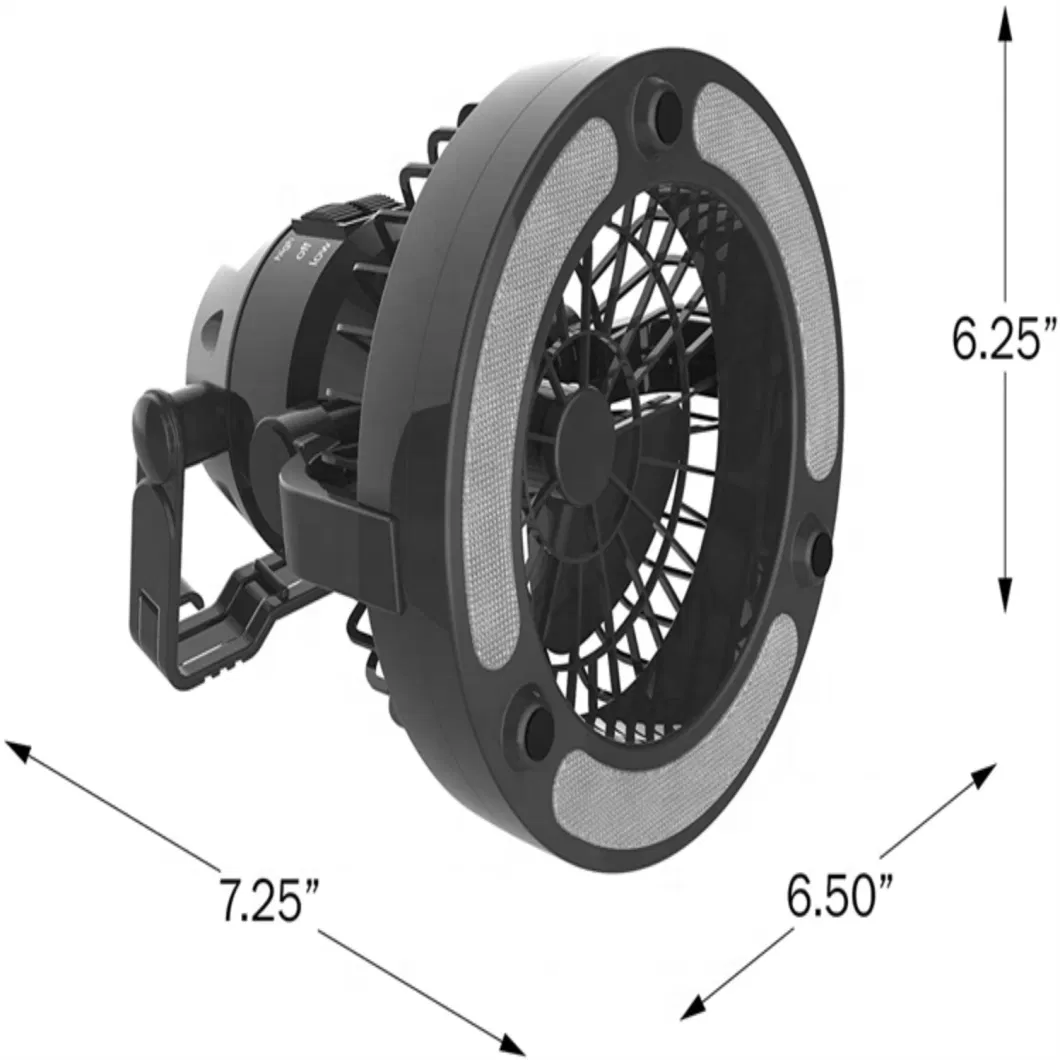 Portable Outdoor Travel 18 LED Camping Lantern 2 in 1 LED Camping Fan Lamp Outdoor Camping Tent Lights with ceiling Fan