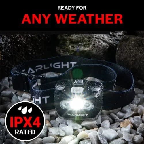 LED Dry Battery Rechargeable Headlamp Outdoor Camping Headlight with 7 Modes