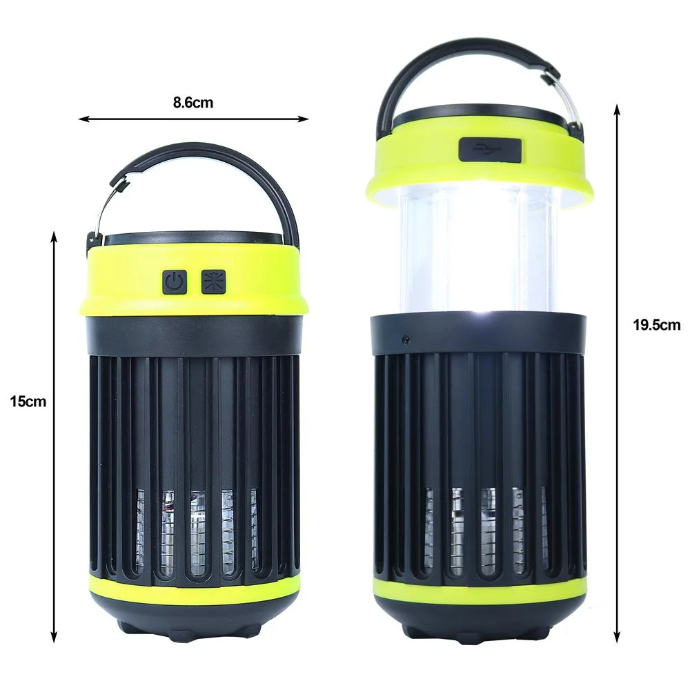 Waterproof Portable Outdoor Mosquito Destruction Lamp Rechargeable LED Solar Lantern Camping Light