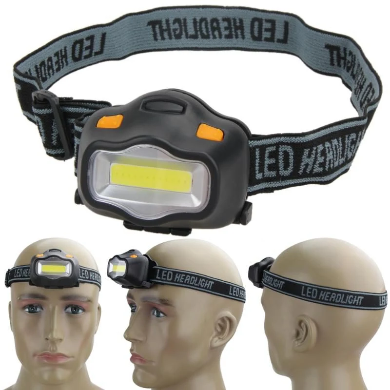 AAA Battery Outdoor Lighting Head Lamp Mini COB LED Headlamp for Camping