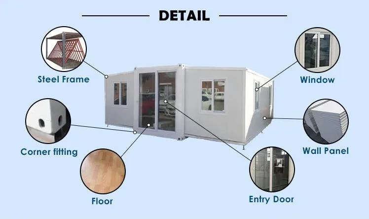 China Foldable Prefabricated Expandable Container Prefab House Container Casas Used as Camp