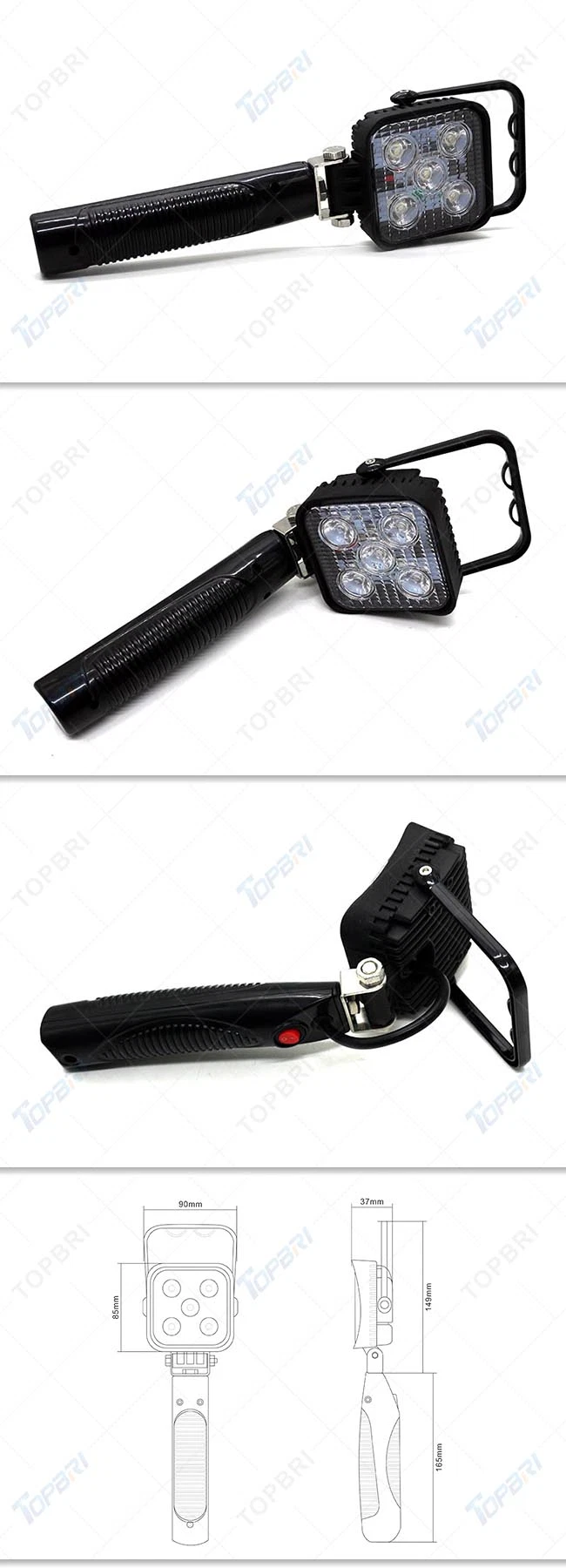 Torch Rechargeable Flashlight 15W Auto LED Hunting Search Lights