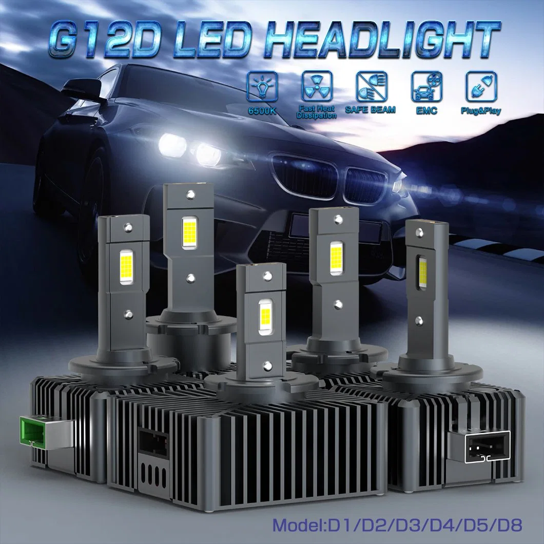 G12D Series Automotive LED Headlights D1 D2 D3 D4 D5 D8s D1s D2s D3s D4s Car LED Headbulbs for BMW Audi Honda
