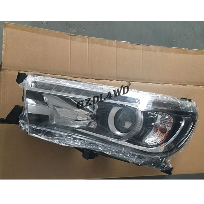 Black /Red Head Light Headlight for Toyota Hilux 2015-2016