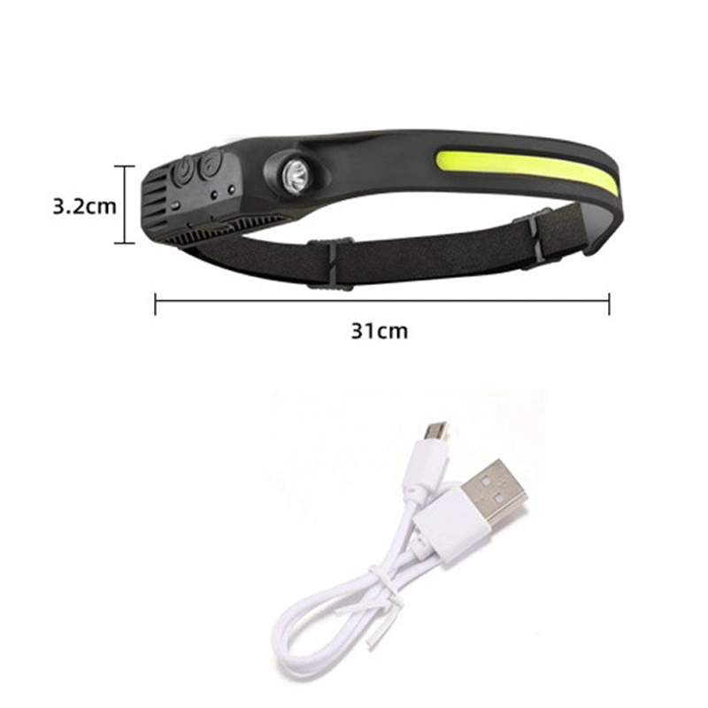 LED Headlamp, Rechargeable Headlight, Waterproof Bicycle Headlamp, Cycling Safety Headlamp, Worker Headlamp, COB Light LED Headligh, Promotional Sensor Headlamp