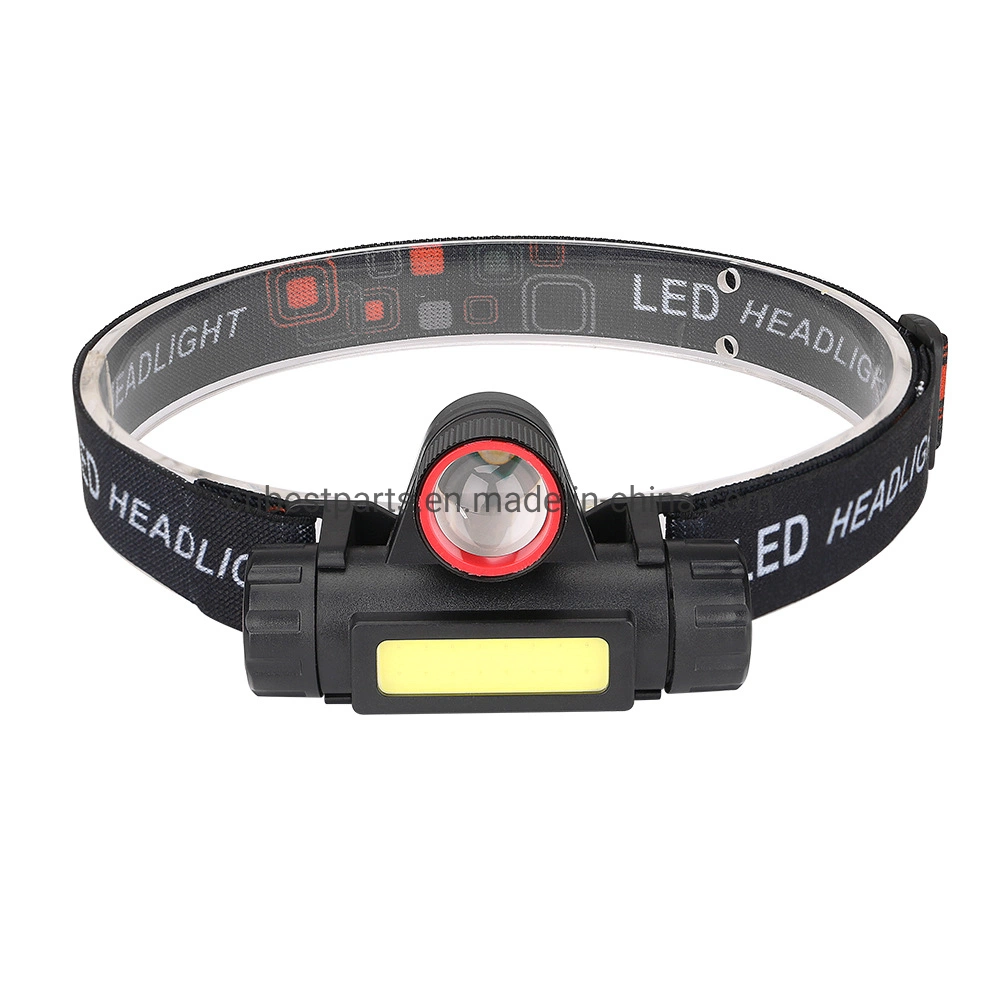 Waterproof Outdoor Head Torch Lamp Rechargeable 18650 LED Head Torch Light Adjustable Degree Portable Headlamp for Camping COB LED Headlamp