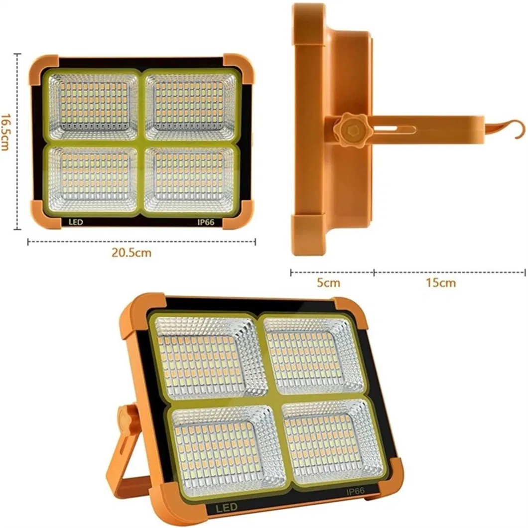 Multi-Functional LED Solar Camping Emergency Light Household Magnetic Suction Rechargeable Solar Lamp Fishing Night Market Light