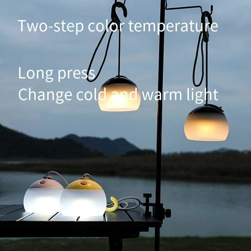 Outdoor Light Waterproof and Bright LED Camp Tent Light Waterproof Camping Light Silicone Hanging Light USB Charging Camping Light