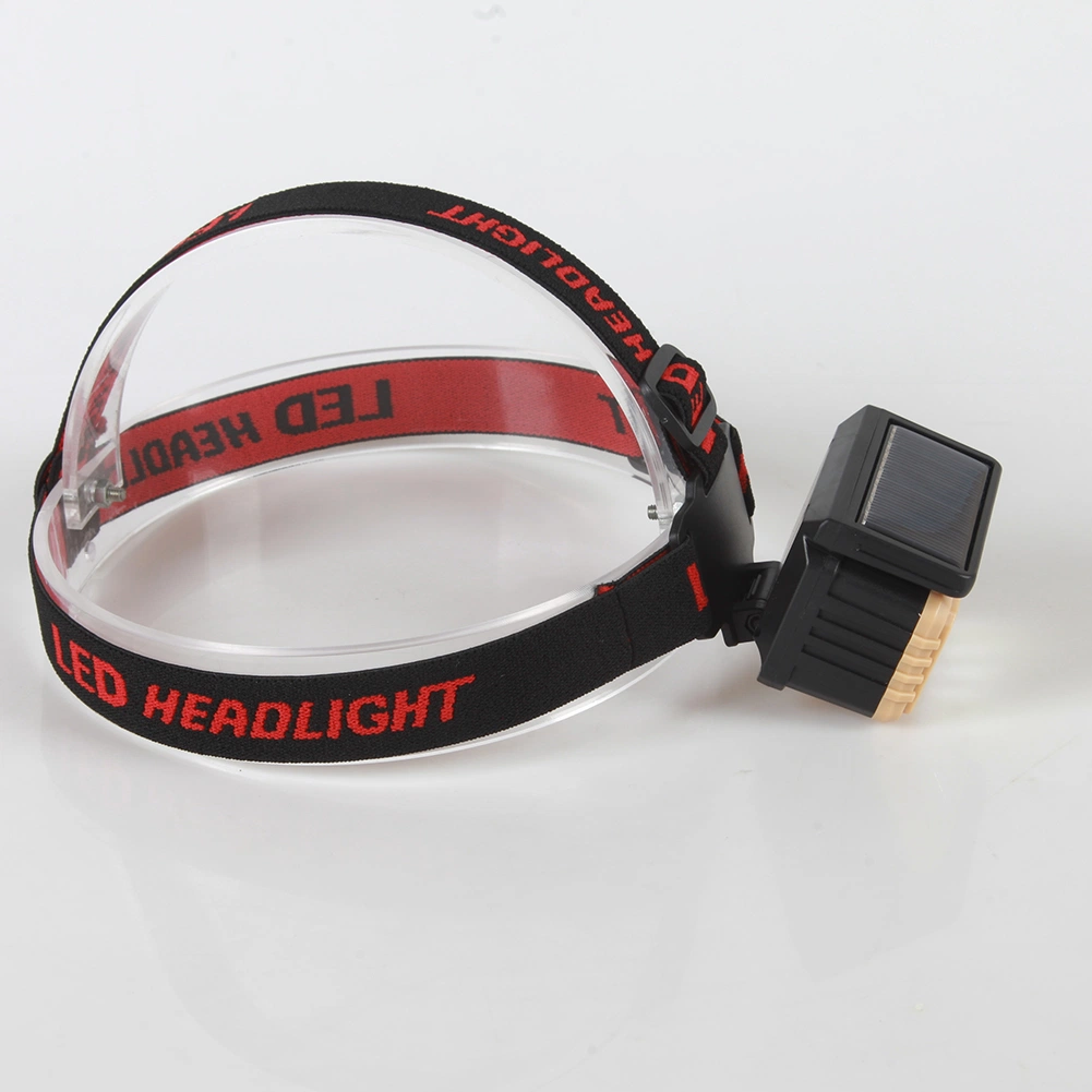 Yichen Solar Rechargeable LED and COB Headlamp with Red Warning Light
