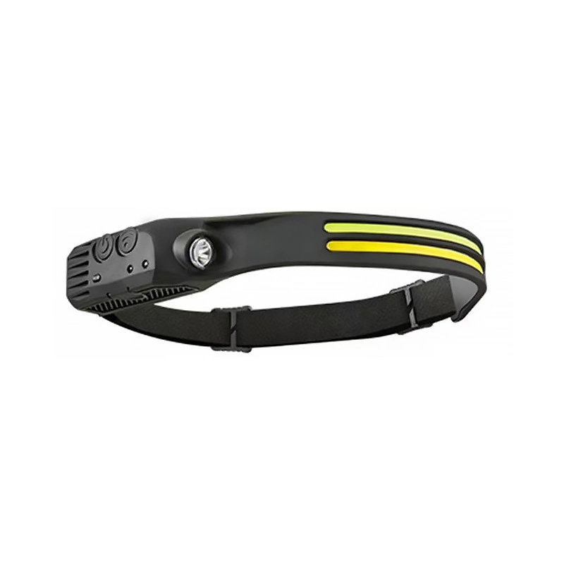 COB Wave Sensing Multi-Mode Headlamp Red Warning Light Built-in Lithium Battery Silica Gel LED Headlight