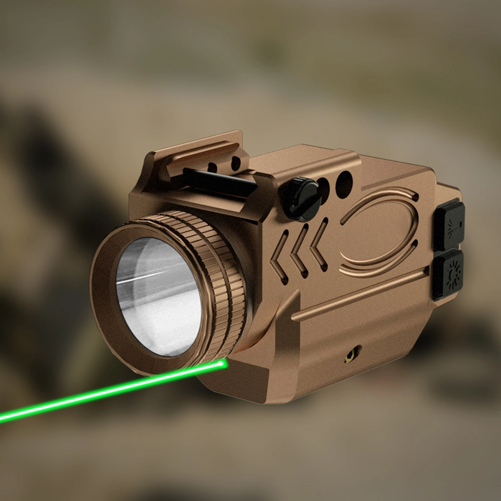 Tactical Green Laser Sight LED Flashlight Strobe Light Adjustable for Riflescope Glock Hunting Weapon Accessory