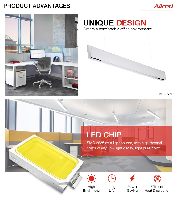 Lighting LED Linear Ce Listed LED Pendant Linear Light 4 FT 42W Flux LED Residential Lighting 2020 Tent Modern Office