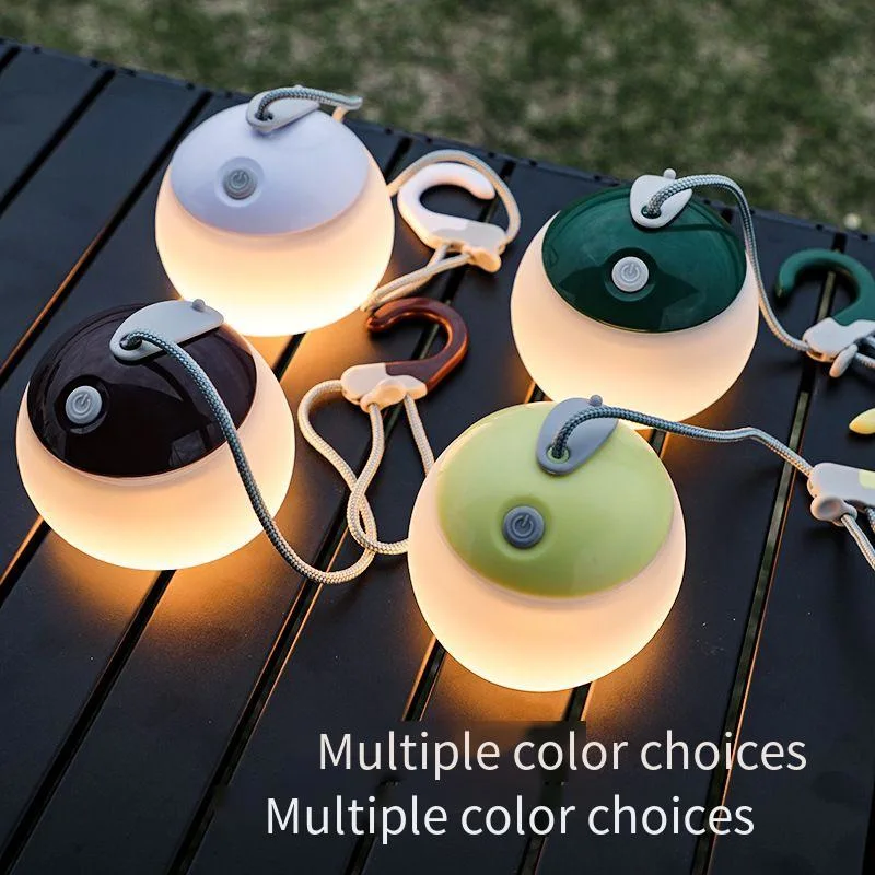 Outdoor Light Waterproof and Bright LED Camp Tent Light Waterproof Camping Light Silicone Hanging Light USB Charging Camping Light