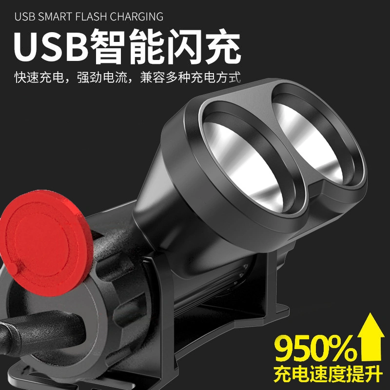 Outdoor Night Fishing Magnetic Suction Maintenance Work Lamp Rechargeable USB LED Headlamp