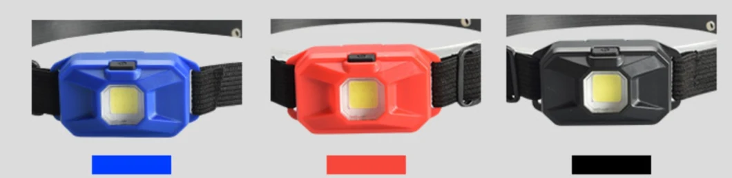 Battery Powered COB LED Head Torch Lamp Camping Adjustable Head Light with 3 Mode Super Bright 110 Lumen Hunting LED Headlamp