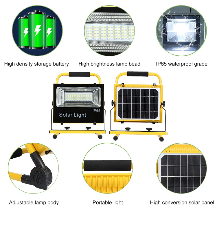 2 Years Warranty Camping Waterproof IP65 Outdoor 100W Integrated All in One Solar LED Floodlight