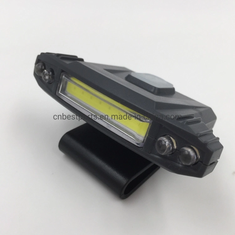 High Quality Red Warning Flashing Head Torch Lamp Rechargeable Sensor Switch LED Headlight Hot Sale COB LED Headlamp