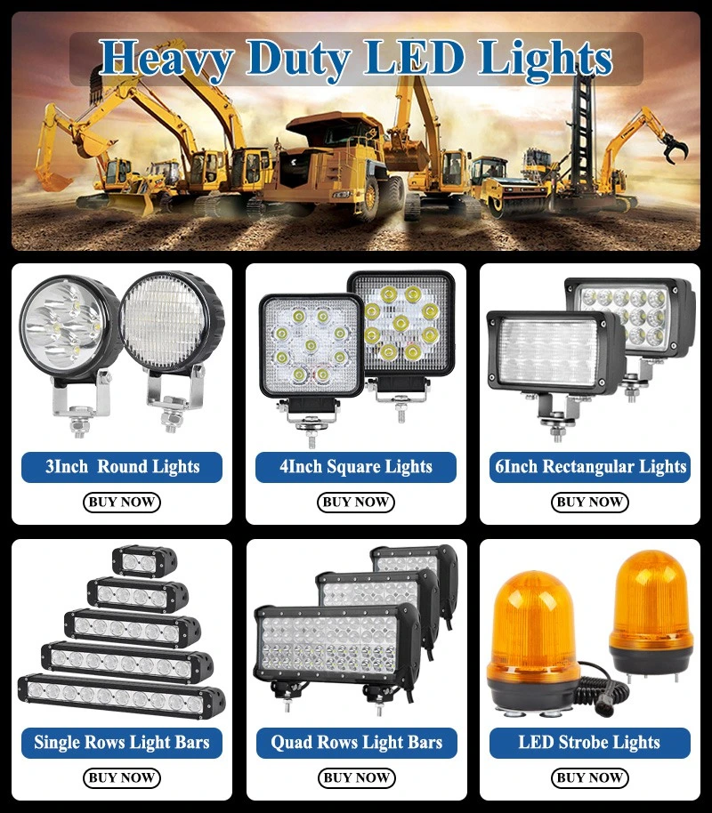 12V/24V LED High/Low Light Truck Strong Illuminating Headlight Poles Protected LED Light off-Road Vehicle Fog Light