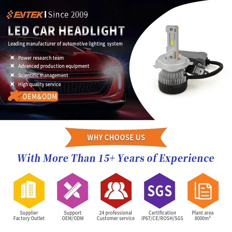 240W 24000lm Evitek N10 Car LED Headlight Bulb 6068 3570 Big LED Chip H4 H7 H11 Luces LED Lamp