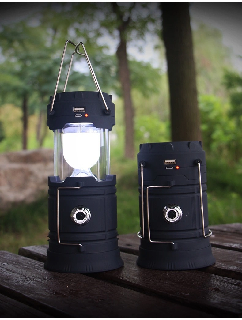 New Outdoor Super Bright Hanging Lantern Waterproof Solar LED Camping Light