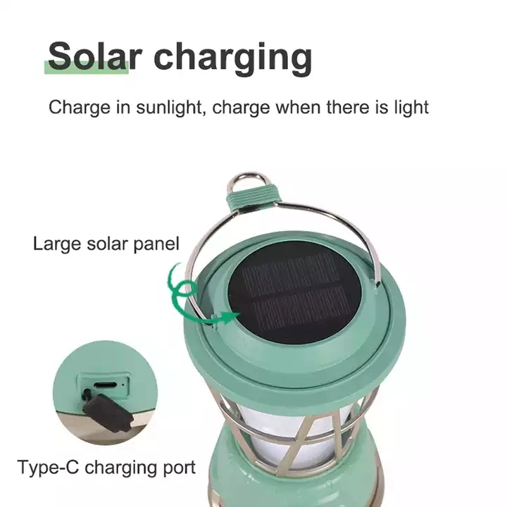 Hot Multifunctional Light Outdoor Lamp with USB Charging and Solar Function Camping Lamp
