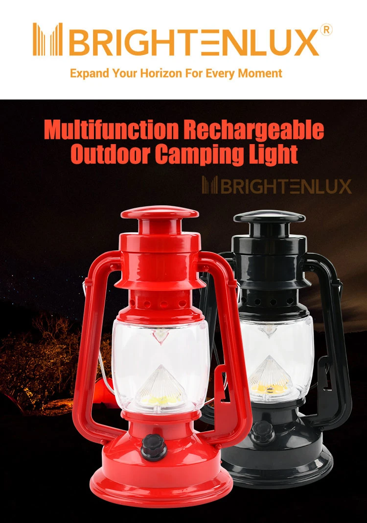 Brigthenlux Wrought Iron Retro Lamp Portable LED Camping Lamp Outdoor Camping Tent Lamp Household Emergency Lighting