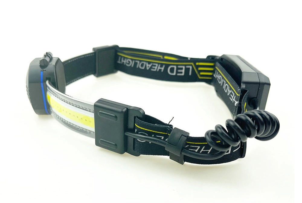 New Style Portable LED Headlight Ultra Wide Angle COB Rechargeable Headlamp for Outdoor Hunting