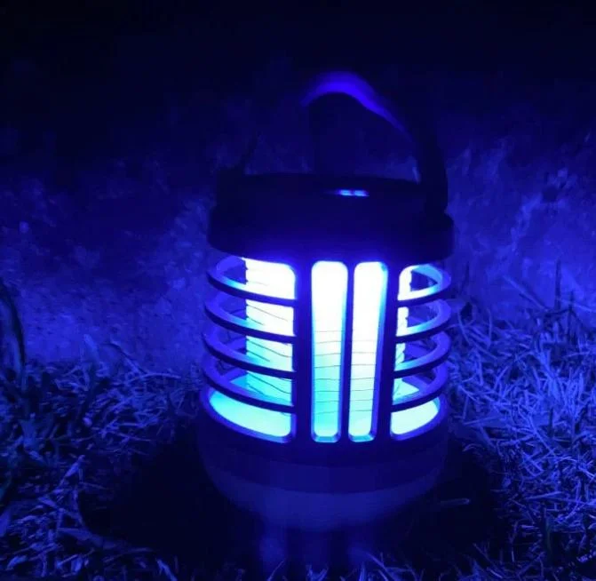 Wholesale Rechargeable Camping Lantern Mosquito Killer Lamp 2 in 1 Electric Shock UV LED Lighting Bug Zapper Bluetooth Speaker Camping Tent Light