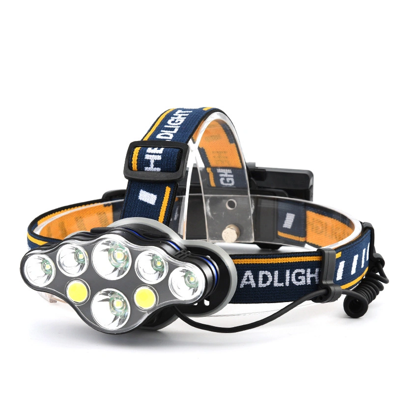 Rechargeable Headlamp, 8 LED High Lumen Bright Head Lamp with 8 Modes for Various Outdoor Activities