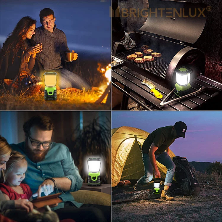 Brightenlux New Design 360 Brightness High Bright Portable Outdoor LED Camping Light for Tent, Waterproof 3 D Battery LED Camping Lantern