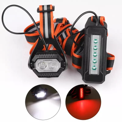 5% de descuento de alta potencia portátil 18650 Luz de advertencia Pesca de camping Lámpara de pecho impermeable linterna USB recargable