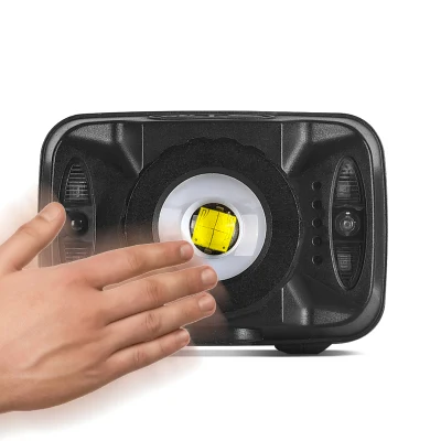 Resistente al agua recargables USB manos libres al aire libre del sensor de onda de los faros LED