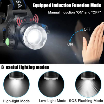 Linterna LED recargable, Super brillante IPX4