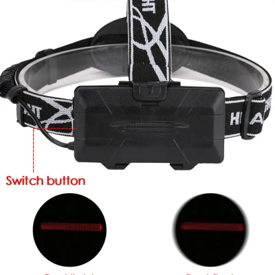 Recargable de alta visibilidad LED T6 de la luz de Lámpara con Sensor interruptor 7 Modo Flash resistente al agua de la luz de linterna cabeza ajustable de Faros Faros de LED de mazorca 18650